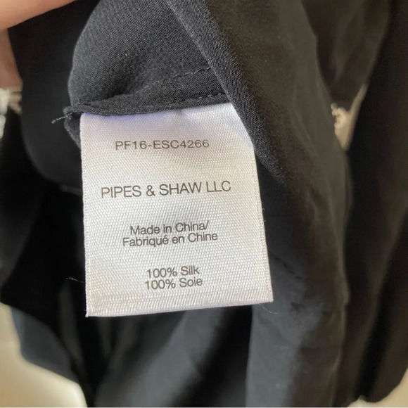 VERONICA BEARD Loreto Embroidered Silk Blouse Size 4 - Picture 6 of 7